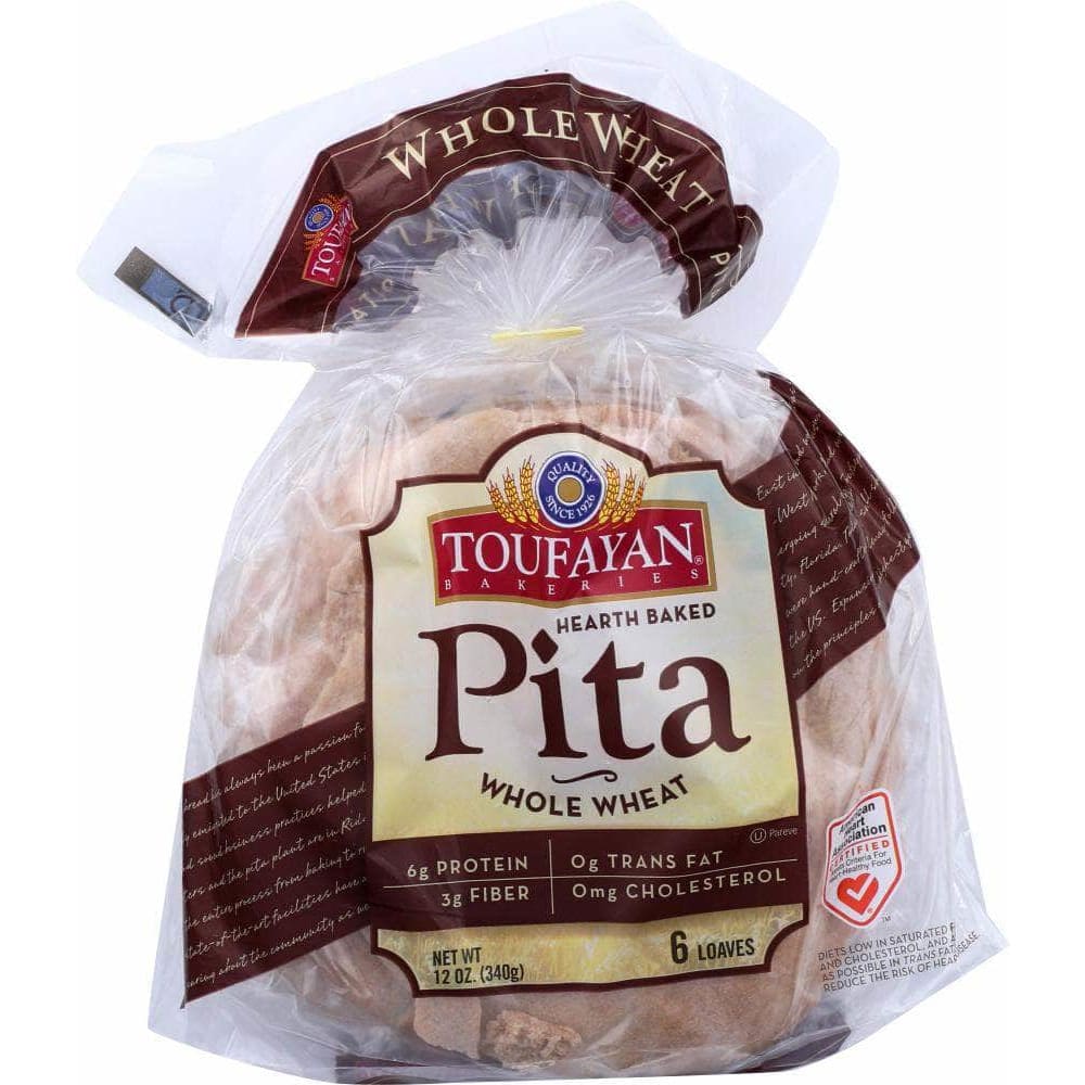 Toufayan Bakeries Toufayan Pita Whole Loave Wheat, 12 oz