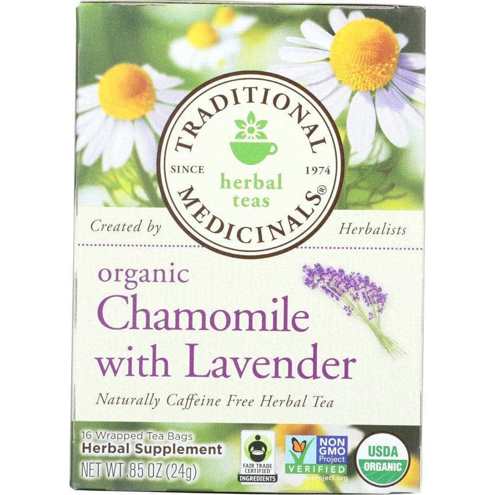 Traditional Medicinals Traditional Medicinals Organic Chamomile with Lavender Herbal Tea 16 Tea Bags, 0.85 oz