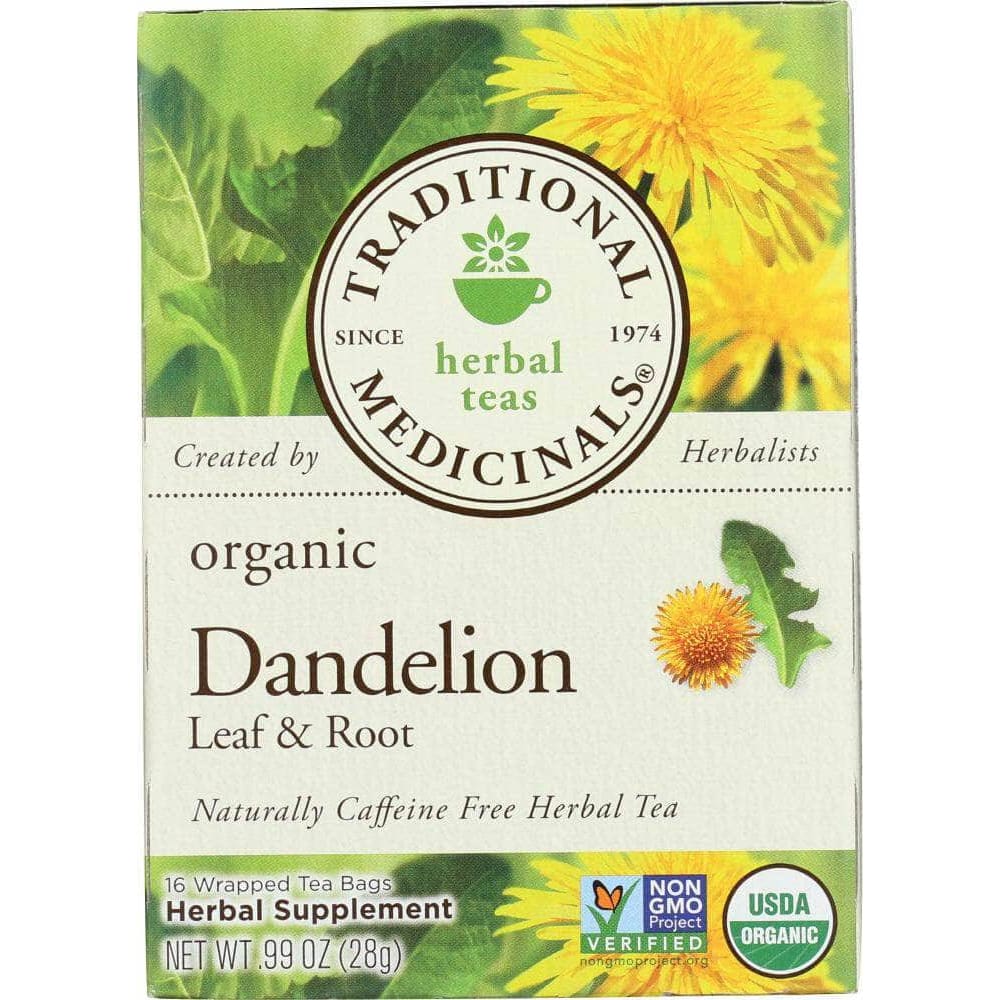 Traditional Medicinals Traditional Medicinals Organic Dandelion Leaf & Root Caffeine Free Herbal Tea 16 Tea Bags, 0.99 oz