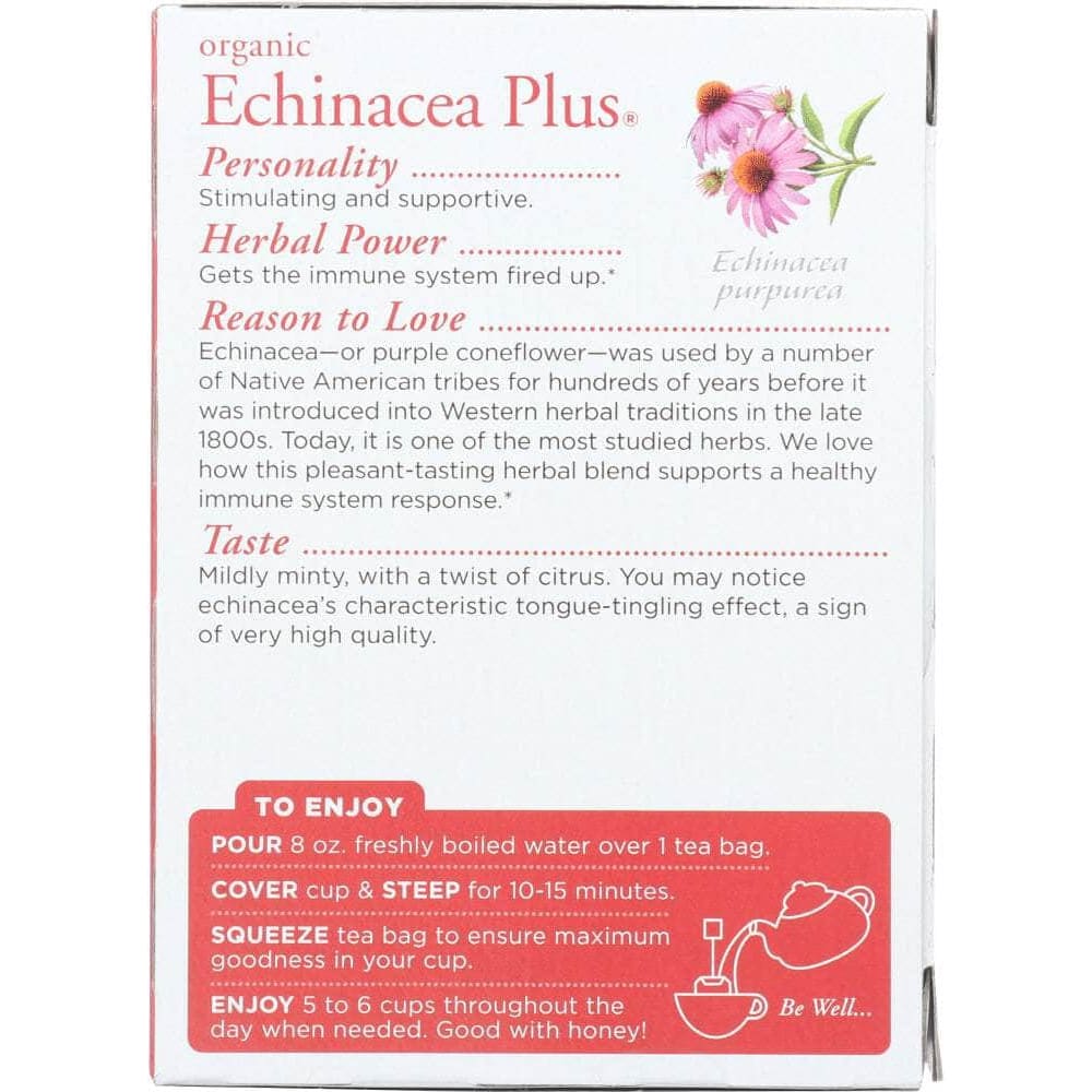 Traditional Medicinals Traditional Medicinals Organic Echinacea Plus Herbal Tea 16 Tea Bags, 0.85 oz