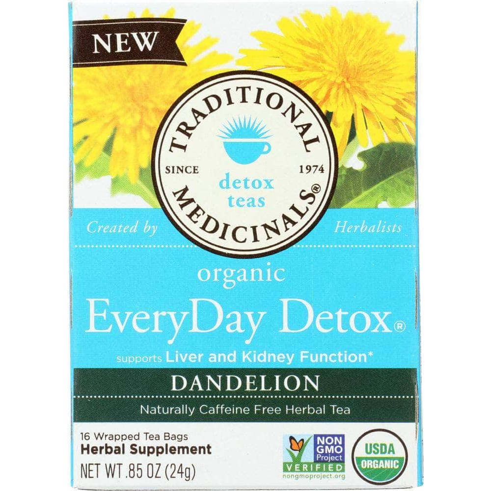 Traditional Medicinals Traditional Medicinals Organic Everyday Detox Dandelion Herbal Tea 16 Tea Bags, 0.85 oz