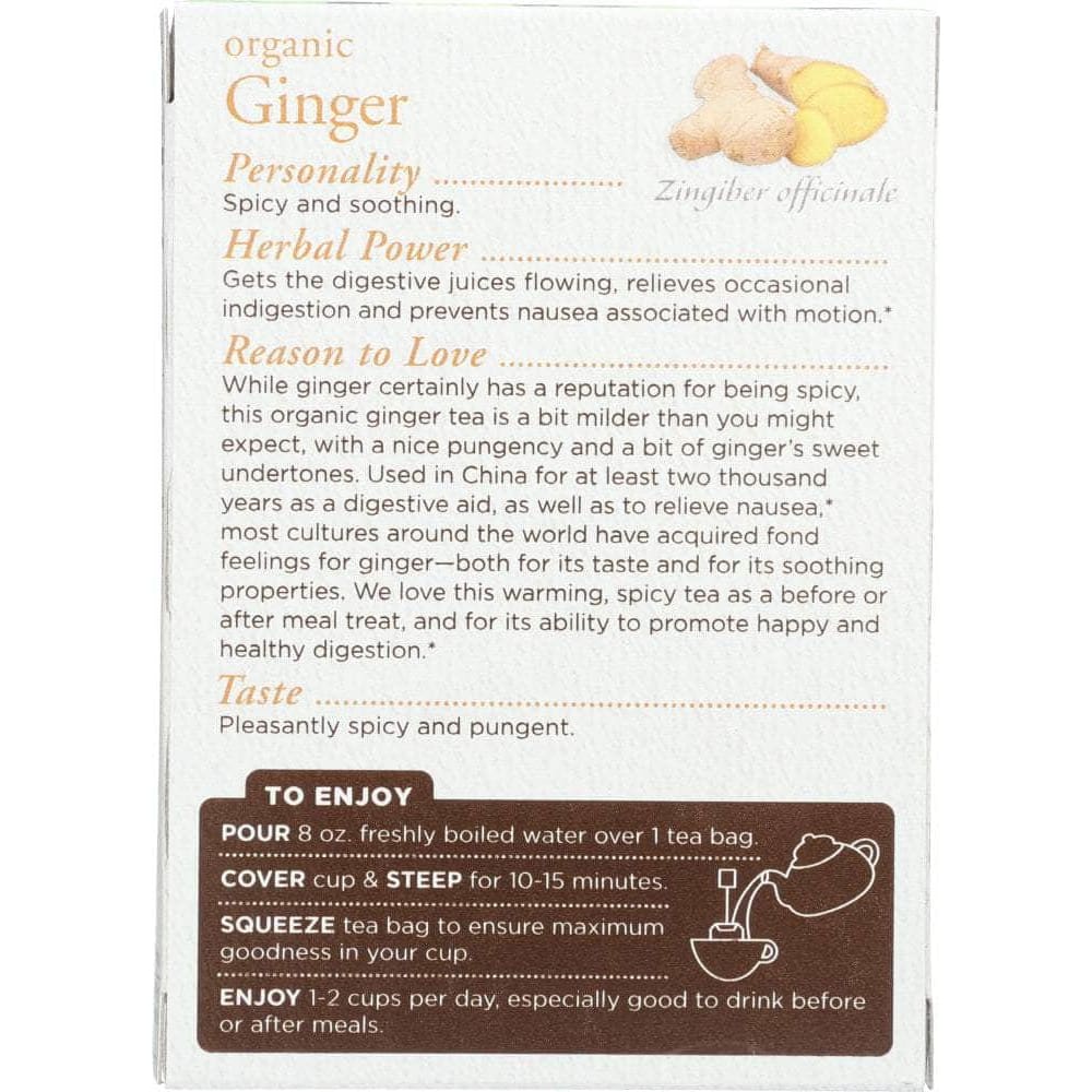 Traditional Medicinals Traditional Medicinals Organic Ginger Herbal Tea 16 Tea Bags, 0.85 oz