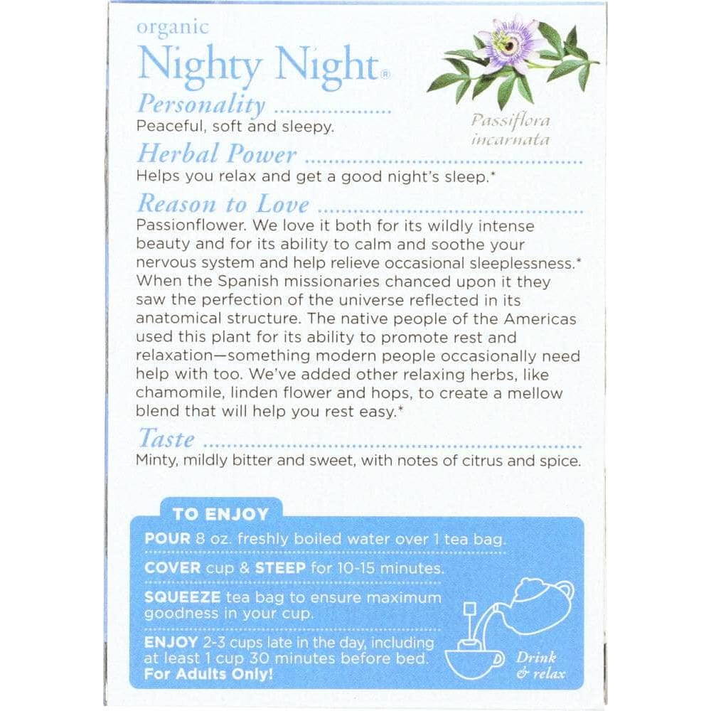 Traditional Medicinals Traditional Medicinals Organic Nighty Night Herbal Tea 16 Tea Bags, 0.85 oz