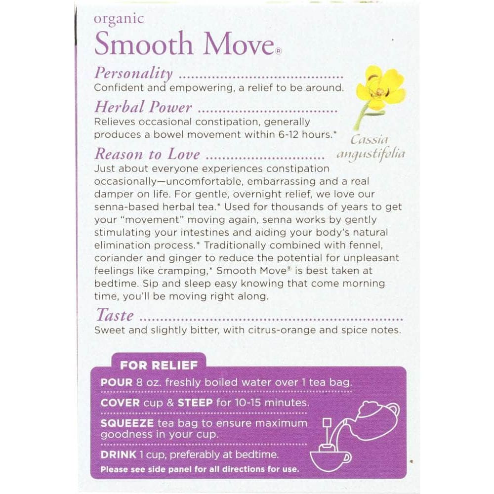Traditional Medicinals Traditional Medicinals Organic Smooth Move Herbal Tea 16 Tea Bags, 1.13 oz