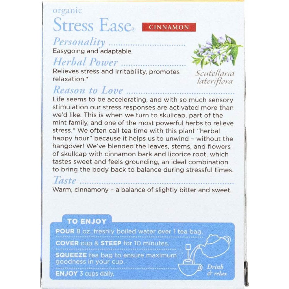 Traditional Medicinals Traditional Medicinals Organic Stress Ease Cinnamon Tea 16 Tea Bags, 0.85 oz