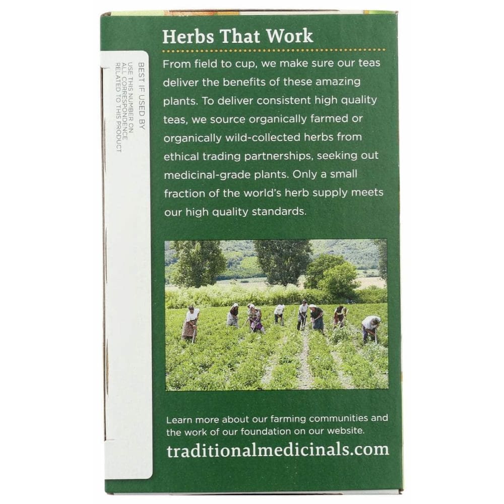 TRADITIONAL MEDICINALS Grocery > Beverages > Coffee, Tea & Hot Cocoa TRADITIONAL MEDICINALS Organic Turmeric With Meadowsweet and Ginger Tea, 16 bg