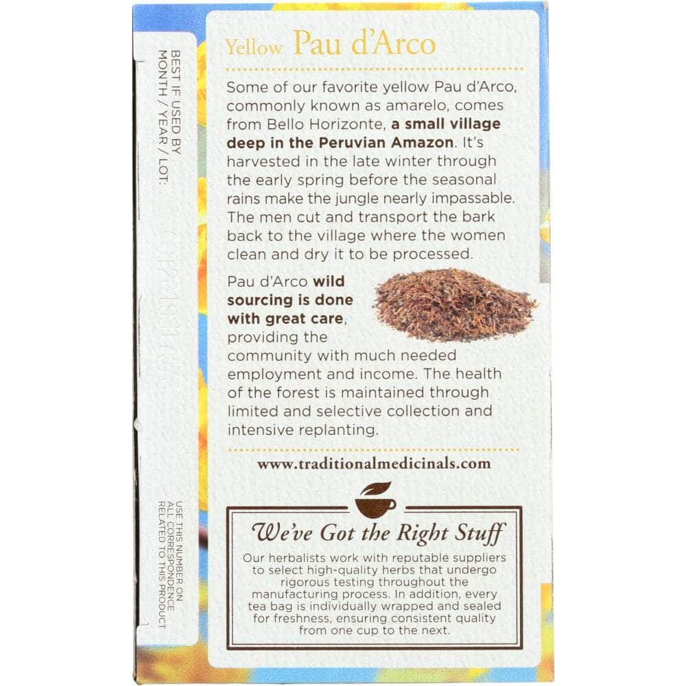 Traditional Medicinals Traditional Medicinals Pau d'Arco Caffeine Free Herbal Tea 16 Tea Bags, 0.85 Oz