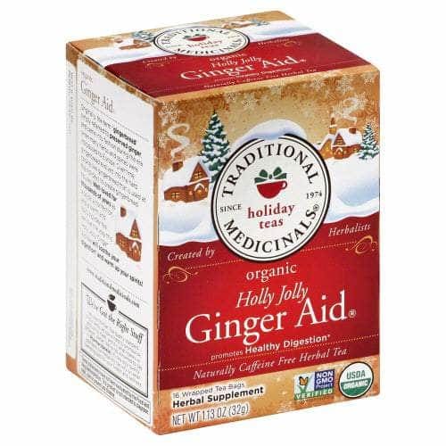 TRADITIONAL MEDICINALS Grocery > Beverages > Coffee, Tea & Hot Cocoa TRADITIONAL MEDICINALS Tea Holly Jlly Gngr*Nrs*, 16 bg