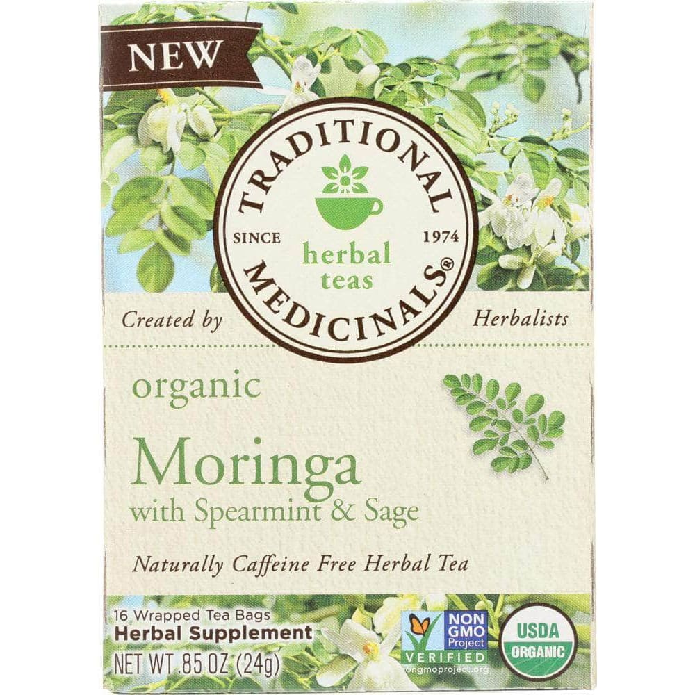 Traditional Medicinals Tea Moringa With Spearmint Sage, 16 bg (Case of ...