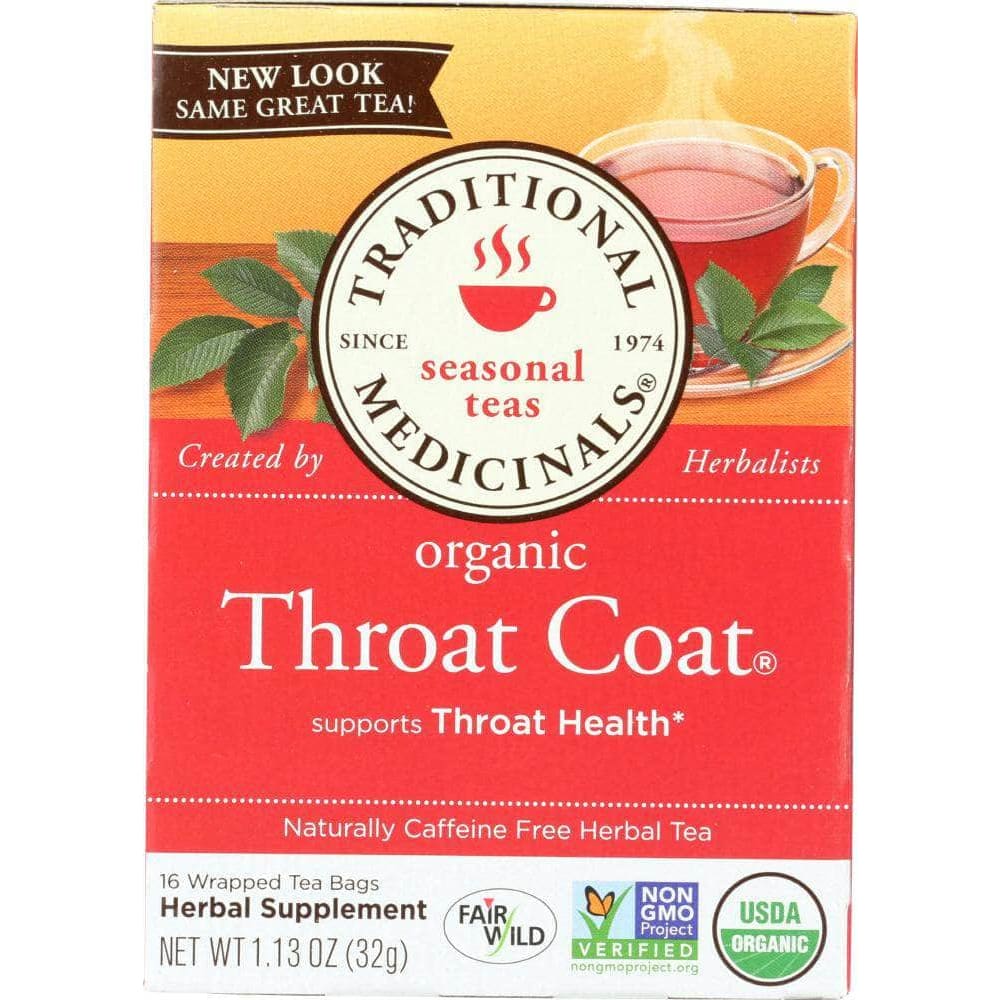 Traditional Medicinals Traditionals Organic Throat Coat 16 Tea Bags, 1.13 oz