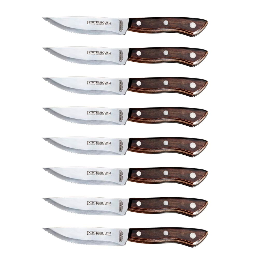 Tramontina 8-Piece Porterhouse Steak Knife Set Pointed - Knife Set - Tramontina