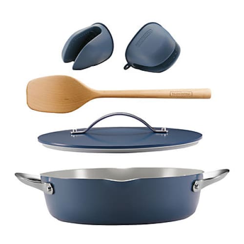 Tramontina Fiora 4.25 Qt Multipurpose Ceramic Non-Stick 5-Piece Cookware Set - Home/Clearance/Clearance Home/ - Tramontina