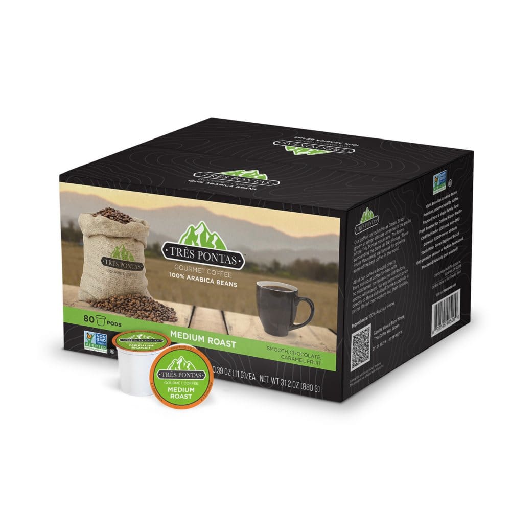 Três Pontas Coffee Medium Roast (80 ct.) - K-Cups & Single Serve Coffee - Três