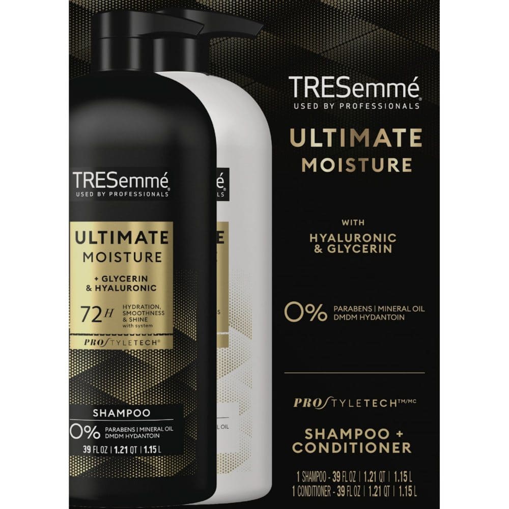 TRESemmé Ultimate Moisture Shampoo and Conditioner (39 fl. oz. 2 pk.) - Instant Savings - ShelHealth