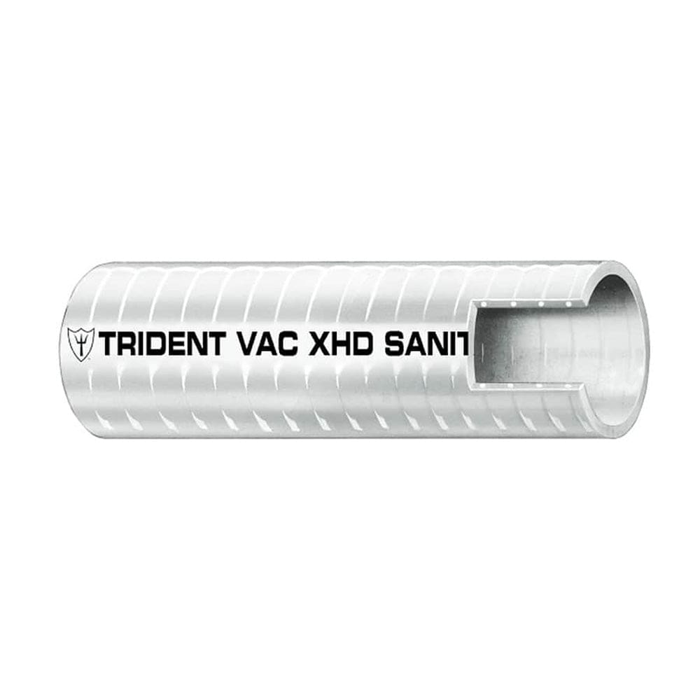 Trident Marine 1-1/ 2 x 50’ Box VAC XHD Sanitation Hose - Hard PVC Helix - White - Marine Plumbing & Ventilation | Hose - Trident Marine