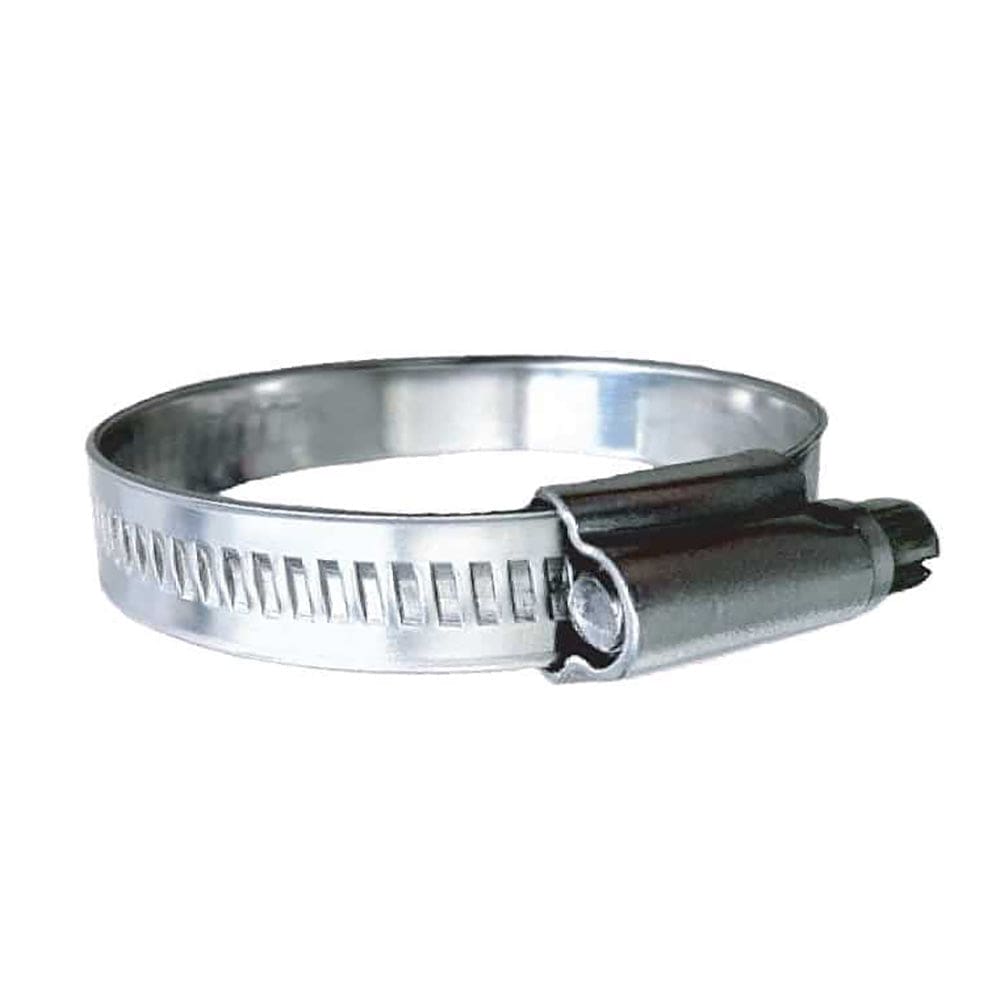 Trident Marine 316 SS Non-Perforated Worm Gear Hose Clamp - 15/ 32 Band - (1-1/ 4 – 1-3/ 4) Clamping Range - 10-Pack - SAE Size 20 - Boat