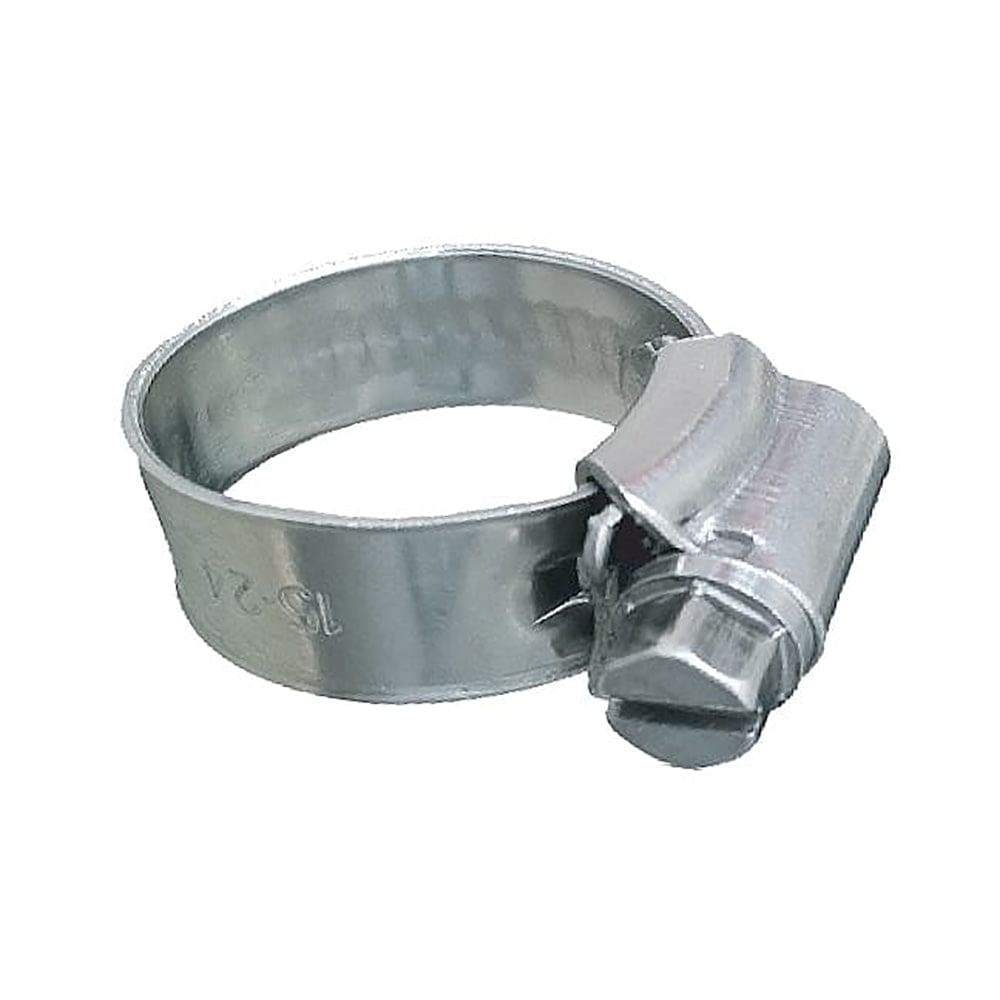 Trident Marine 316 SS Non-Perforated Worm Gear Hose Clamp - 3/ 8 Band - 5/ 8–15/ 16 Clamping Range - 10-Pack - SAE Size 8 - Boat Outfitting