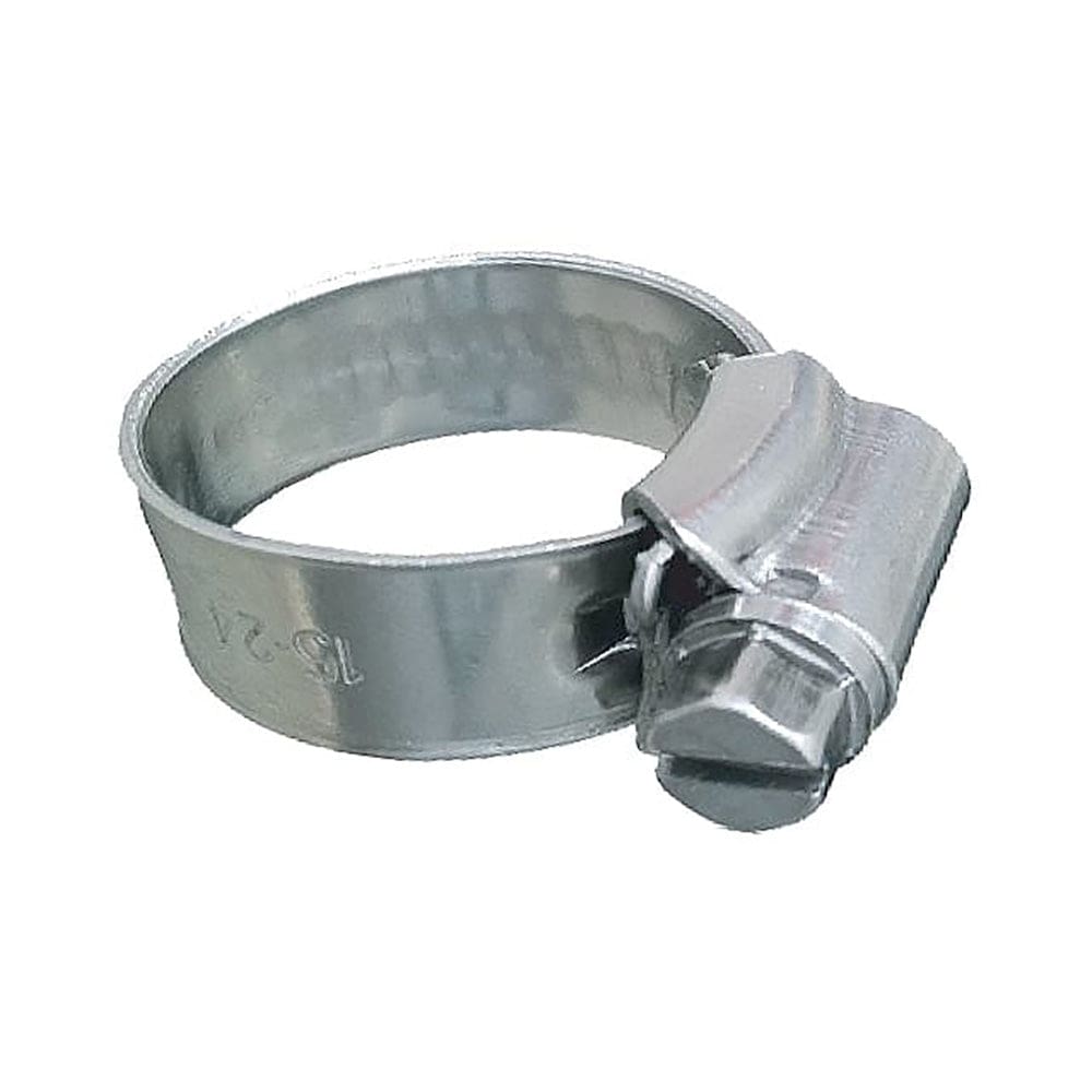 Trident Marine 316 SS Non-Perforated Worm Gear Hose Clamp - 3/ 8 Band - 7/ 16–21/ 32 Clamping Range - 10-Pack - SAE Size 4 - Boat Outfitting