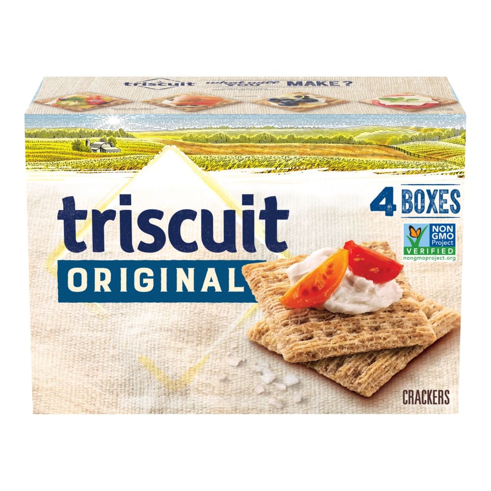 Triscuits Label Triscuit Original Whole Grain Wheat Vegan Crackers, 4 pk. | ShelHealth