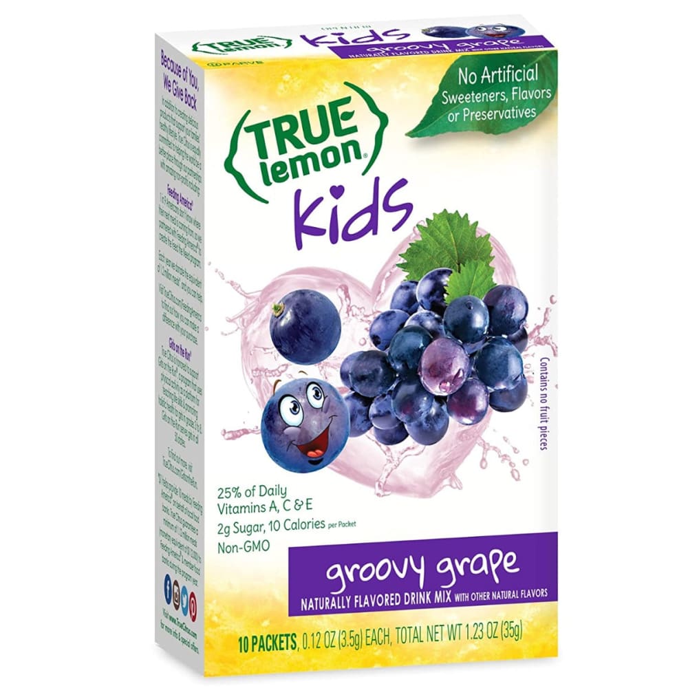 TRUE CITRUS: Groovy Grape Drink Mix 1.23 fo (Pack of 5) - Grocery > Beverages > Coffee Tea & Hot Cocoa - TRUE CITRUS