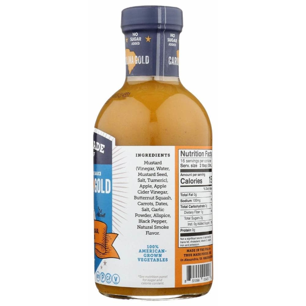 TRUE FOODS Grocery > Meal Ingredients > Sauces TRUE FOODS Carolina Gold BBQ Sauce, 18 oz