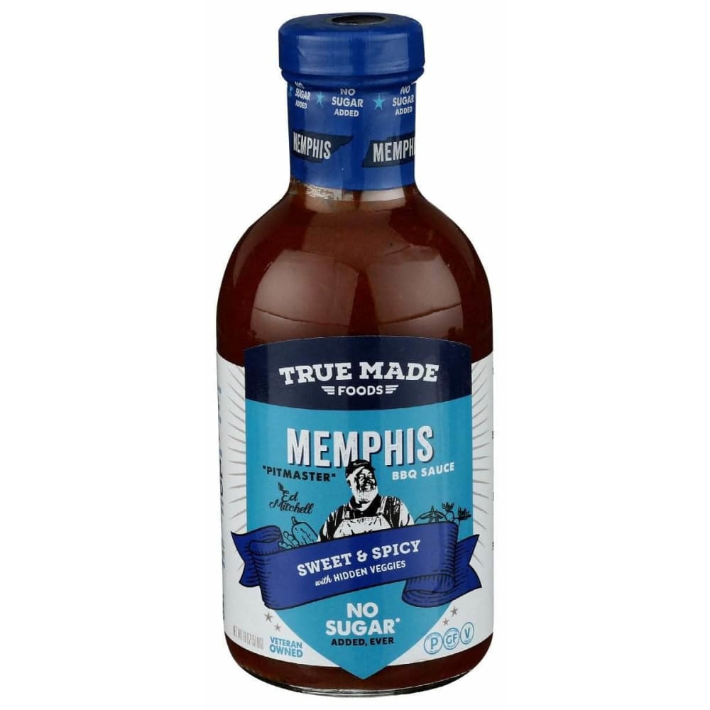 TRUE FOODS True Foods Sauce Bbq Memphis No Sugar, 18 Oz