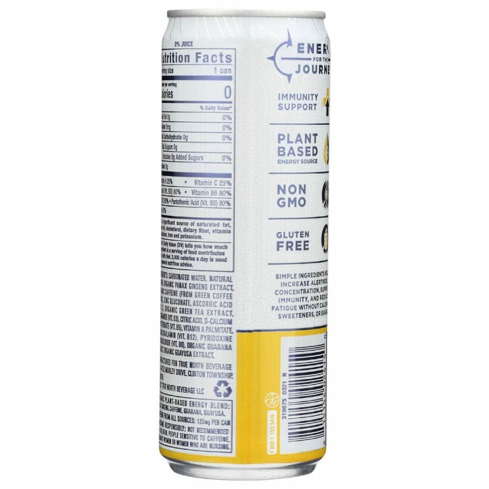 TRUE NORTH Grocery > Beverages > Energy Drinks TRUE NORTH White Peach Pear Energy Drink, 12 fo