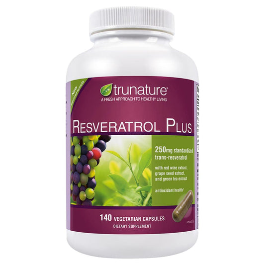 trunature Resveratrol Plus 140 Vegetarian Capsules - All Vitamins & Supplements - trunature