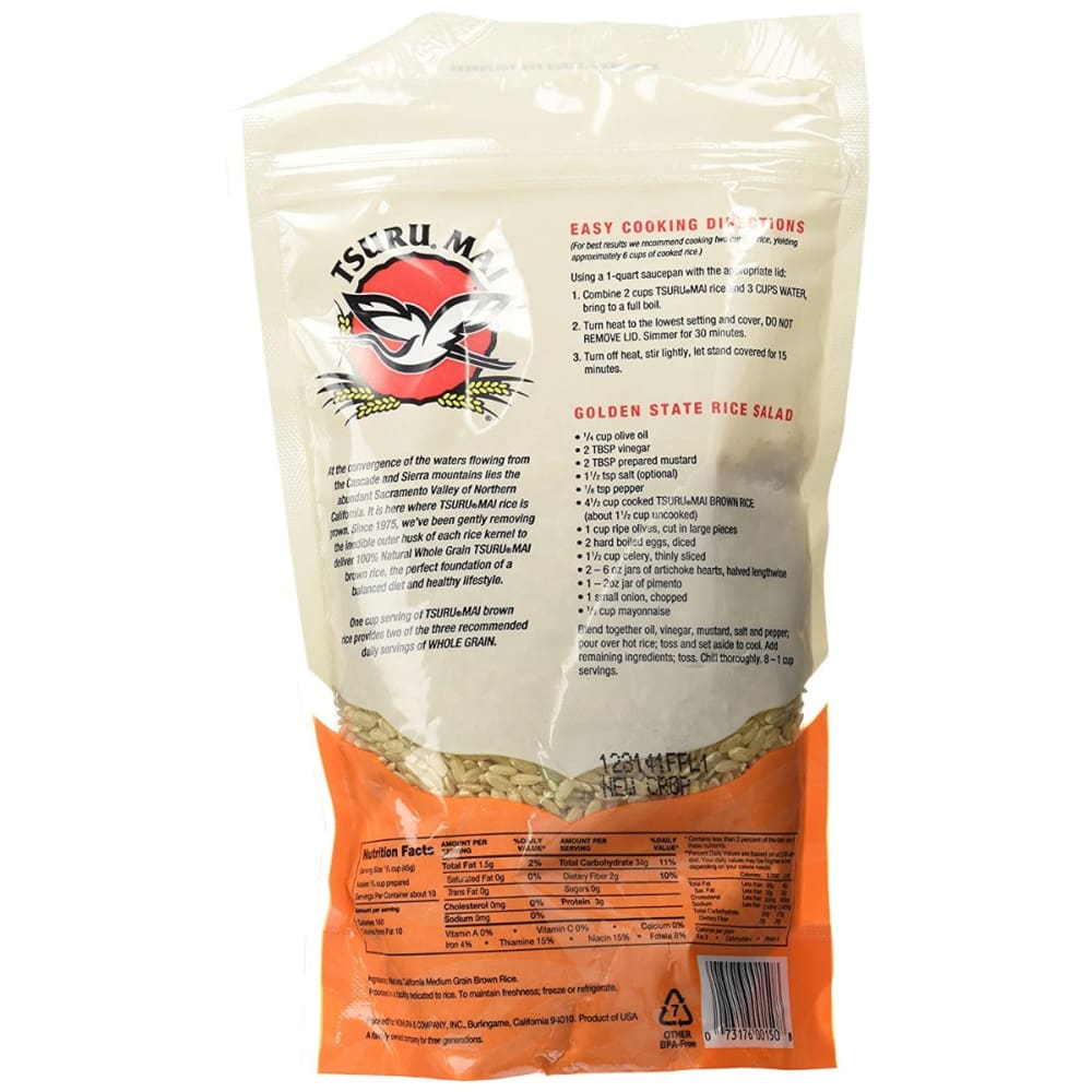 TSURU MAI: Brown Rice 16 oz - Grocery > Pantry > Rice - TSURU MAI