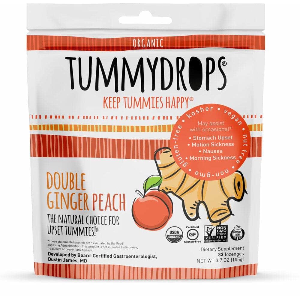 TUMMYDROPS Health > Vitamins & Supplements TUMMYDROPS: Double Ginger Peach, 33 pc