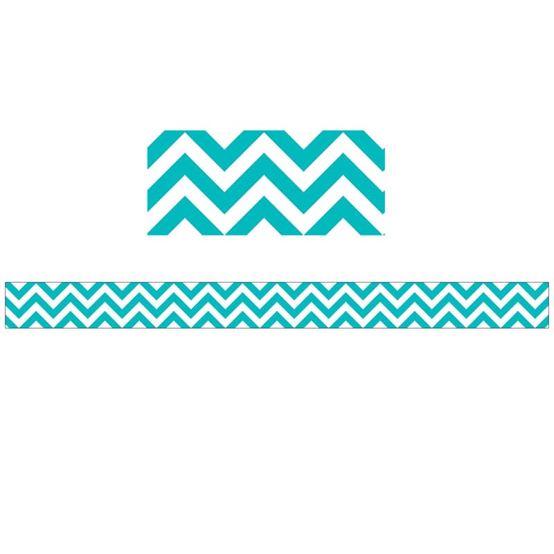 Turquoise Chevron Border (Pack of 12) - Border/Trimmer - Creative Teaching Press