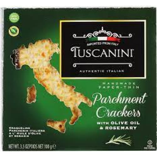 TUSCANINI: Crackers Rsemry Parchment 3.5 OZ (Pack of 4) - Grocery > Snacks > Crackers > Crackers Snack & Sandwich - TUSCANINI