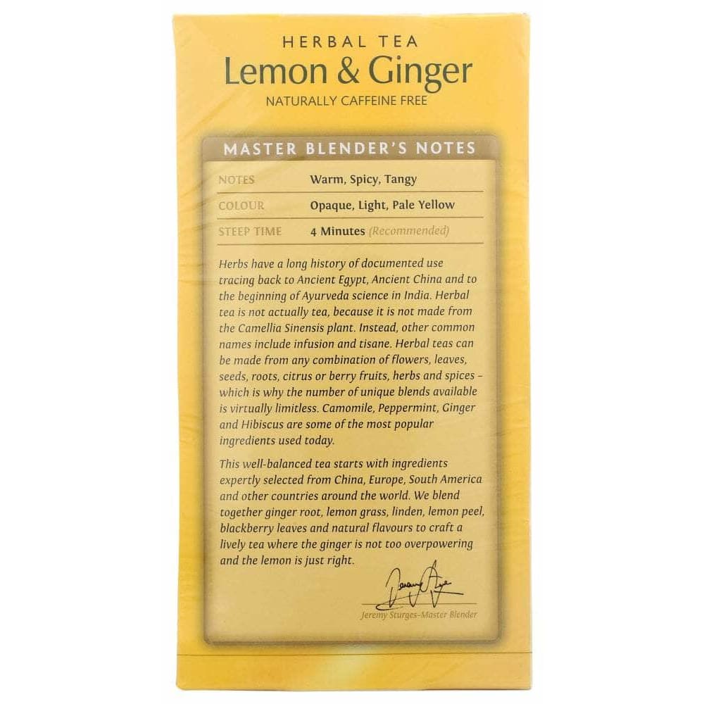 Twining Tea Twining Tea Lemon & Ginger Herbal Tea, 50 bg