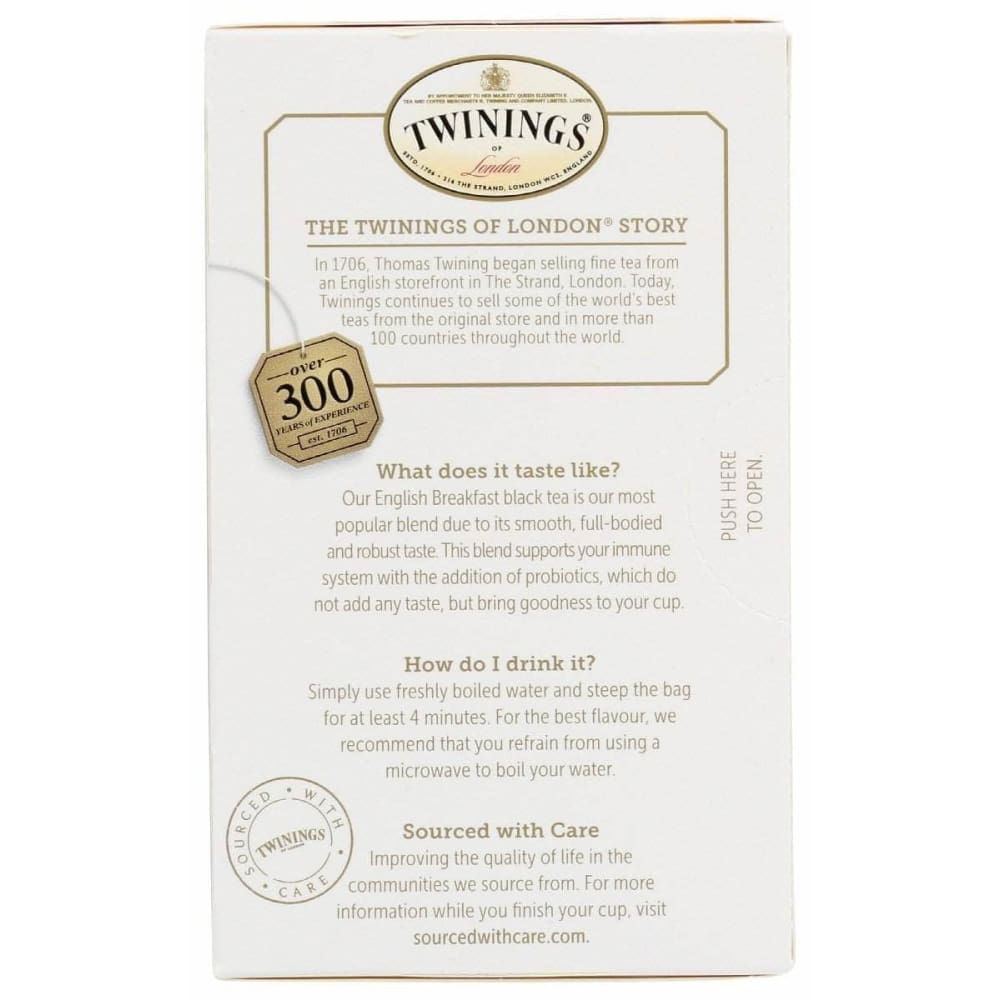 TWINING TEA Twining Tea Probiotic English Breakfast Black Tea, 18 Bg