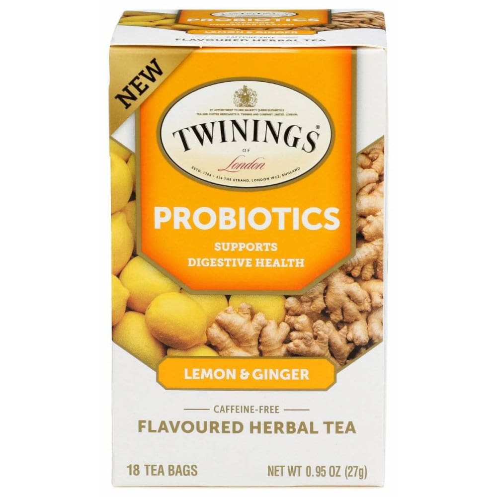 TWINING TEA Twining Tea Probiotic Tea Lemon Ginger, 18 Bg