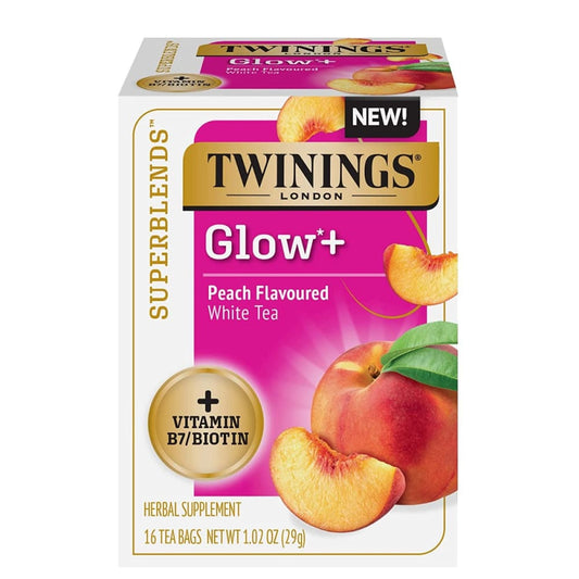 TWINING TEA: Tea Sprblend Glow Vit B7 16 BG (Pack of 4) - Grocery > Beverages > Coffee Tea & Hot Cocoa - TWINING TEA