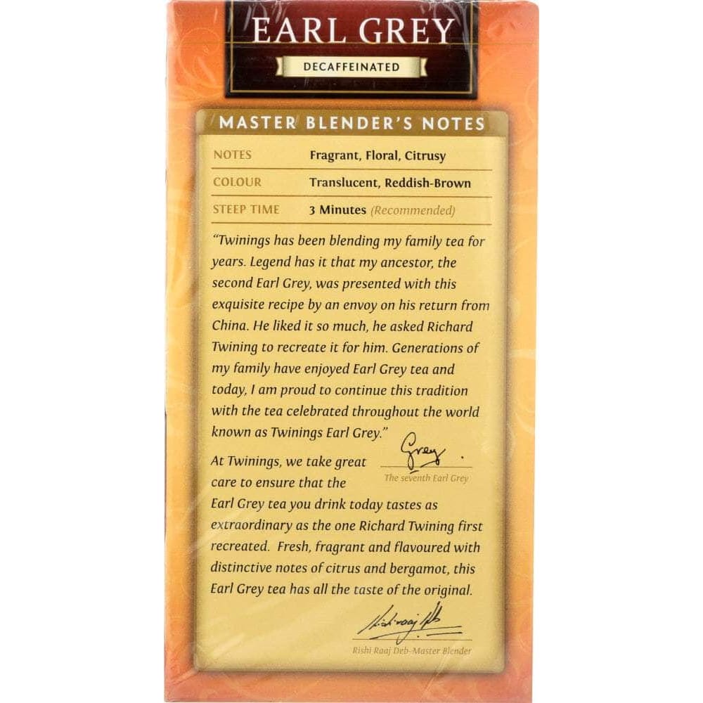 Twinings Twinings Of London Classics Earl Grey Naturally Decaffeinated, 20 Tea Bags, 1.23 oz