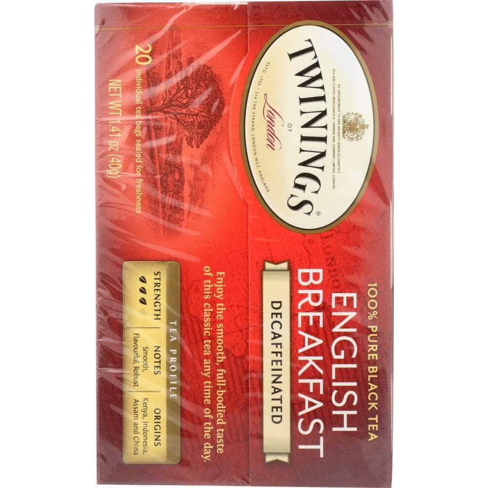 Twinings Twinings Of London Classics English Breakfast Tea Naturally Decaffeinated, 20 Tea Bags, 1.41 oz