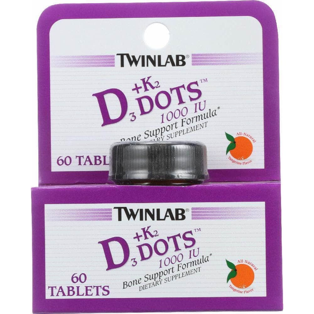 Twinlab Twinlab D3 plus K2 Dots Tangerine 1000 IU, 60 tablets