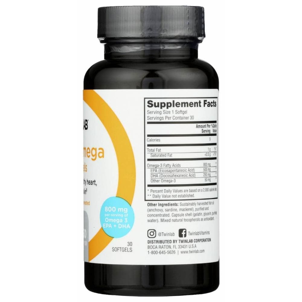 TWINLAB Health > Vitamins & Supplements TWINLAB Daily Omega Softgels, 30 sg
