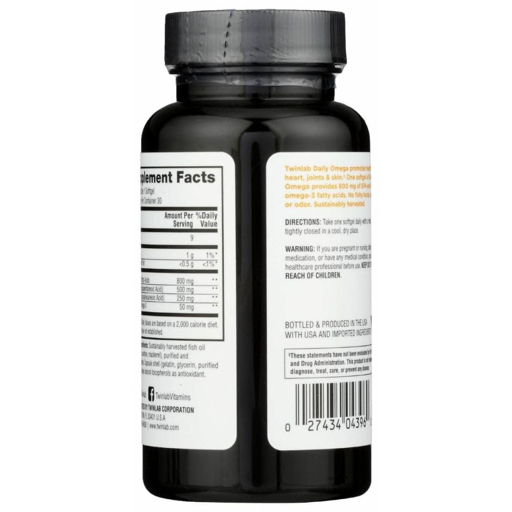 TWINLAB Health > Vitamins & Supplements TWINLAB Daily Omega Softgels, 30 sg