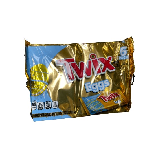 Twix Twix Caramel Easter Chocolate Candy Bar Easter Egg Candy - 6.36 oz, 6 Count