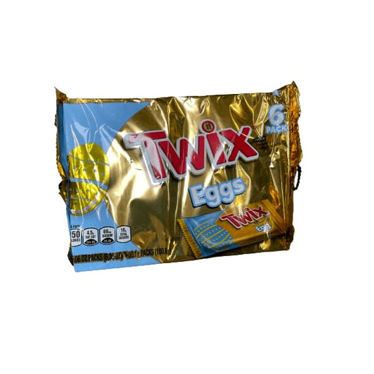 Twix Twix Caramel Easter Chocolate Candy Bar Easter Egg Candy - 6.36 oz, 6 Count