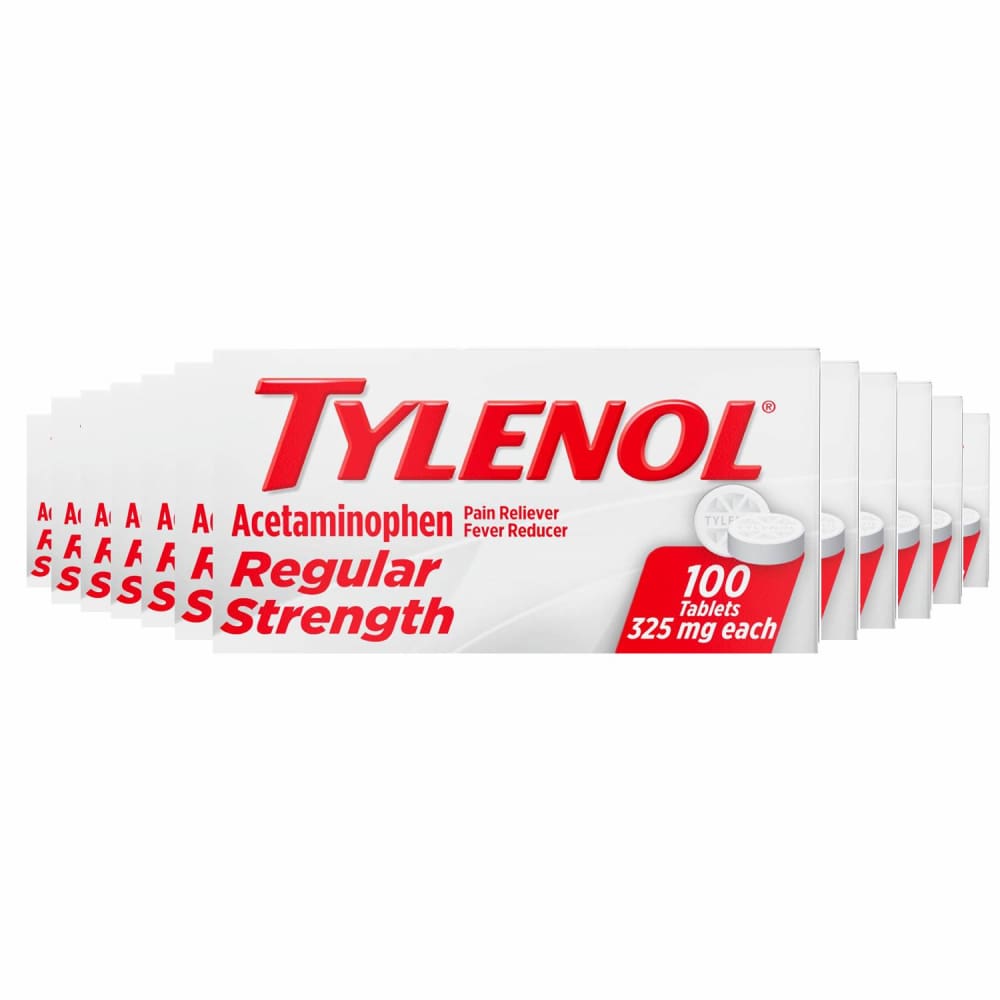 Tylenol Regular Strength Tablets 100 ct 12 Pack ShelHealth
