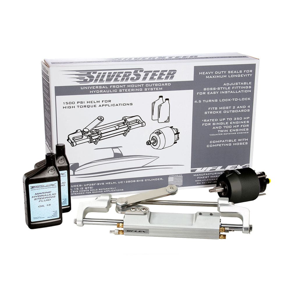Uflex SilverSteer™ Universal Front Mount Outboard Hydraulic Tilt Steering System - 1500PSI V1 - Boat Outfitting | Steering Systems - Uflex