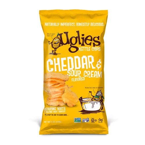 Uglies Cheddar & Sour Cream Kettle Chips 6oz (Case of 12) - Snacks/Bulk Snacks - Uglies