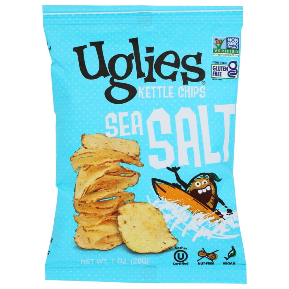 UGLIES Chips Original Sea Salt, 1 OZ (Pack of 6) ShelHealth