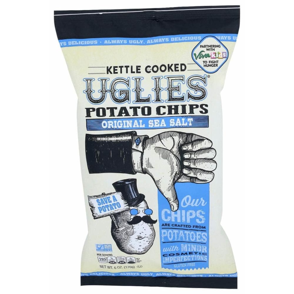 UGLIES Grocery > Snacks > Chips > Potato Chips UGLIES Sea Salt Kettle Chips, 6 oz