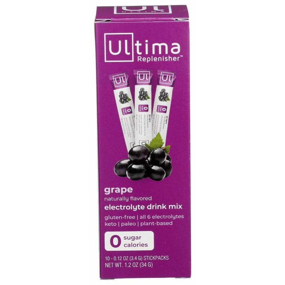 ULTIMA REPLENISHER Vitamins & Supplements > Vitamins & Minerals ULTIMA REPLENISHER Grape Electrolyte Hydration Mix 10 Packets, 1.2 oz