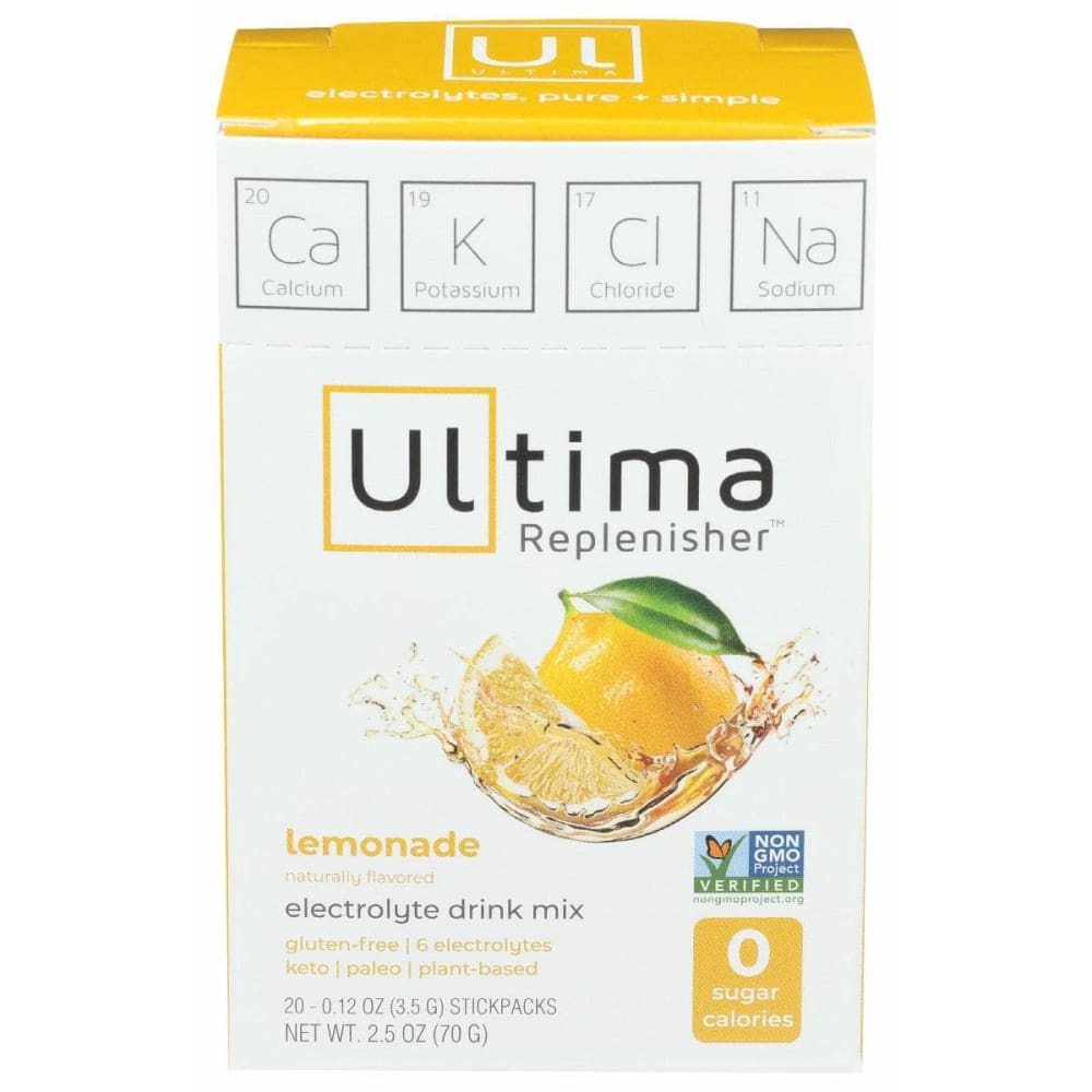 ULTIMA REPLENISHER Vitamins & Supplements > Vitamins & Minerals ULTIMA REPLENISHER Lemonade Electrolyte Hydration Mix 20 Packets, 70 gm